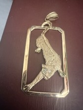 SCHMUCKJAGD "PANTHER" ANHÄNGER AUS 375/- GELBGOLD  MIT BRILLANTEN