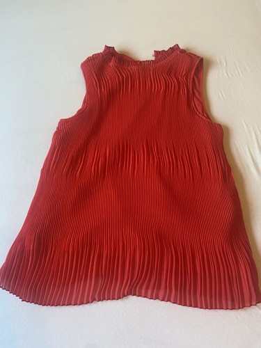 Damenbluse ärmellos rot - damenbluse, gr.36