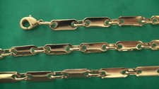 Plattenkette 5mm vergoldet