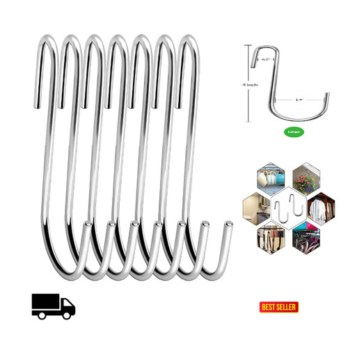 Haken stück cm silber - s-haken,