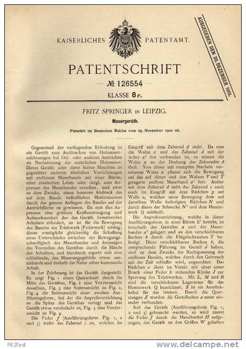 Original patentschrift fritz - original,