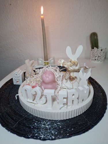 Kerzenhalter ostern rund - ostern, weiß