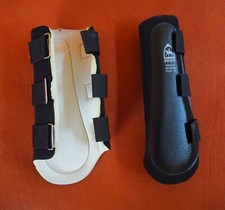 Gamaschen Pony Neopren Protection Sehnenschoner Löffelgamasche Klett schwarz hin