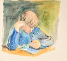 Aquarell eines knaben wilhelm - aquarell,