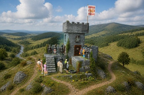 70774g burg ruine neuheim - burg,
