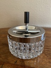 Vintage Erhard & Söhne Kristallglas Aschenbecher  Drehaschenbecher 