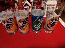 Glas Trinkglas Fanta 3x und