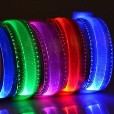 LED Armband Leuchtband Sicherheitsband Klettband Reflektorband Jogging Sport wow