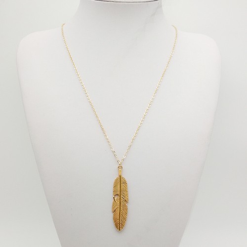 Damen halskette mit feder - damen,