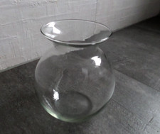 Große Glas Vase Kugelglasvase Standfest Höhe 23,5 cm; Dekoglas Tannenzweige u.a.