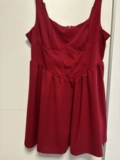 Korsett Kleid Rot Gr.3XL