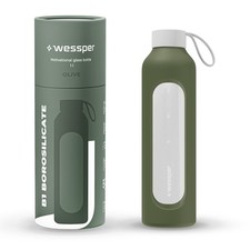 Trinkflasche 1L Glas mit