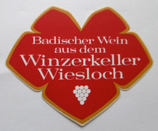 Werbe-Aufkleber Badischer Wein