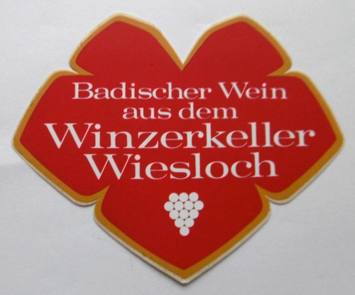 Werbe aufkleber badischer wein - werbe-aufkleber,