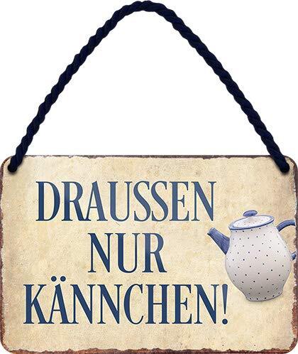 Blechschild lustiger kaffee - blechschild,