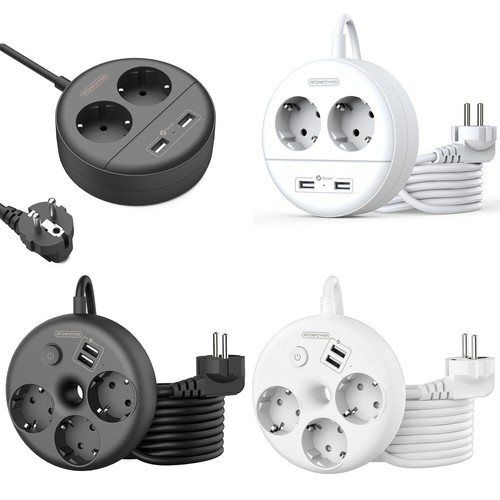Runde 3fach usb - 2/3fach,