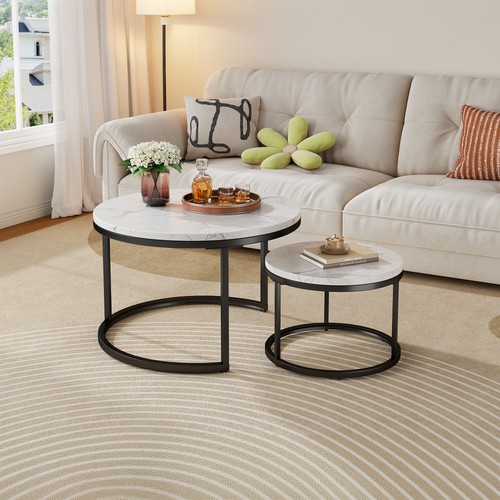 2er couchtisch set - couchtisch, rund