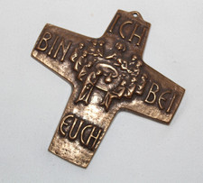 Kleines Bronze Kreuz - "Ich