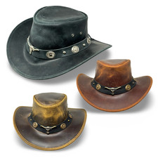 Lederhut western cowboy - cowboy, unisex