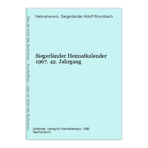 Siegerländer heimatkalender - siegerländer,