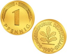 1 PFENNIG - 24 KARAT GOLD /