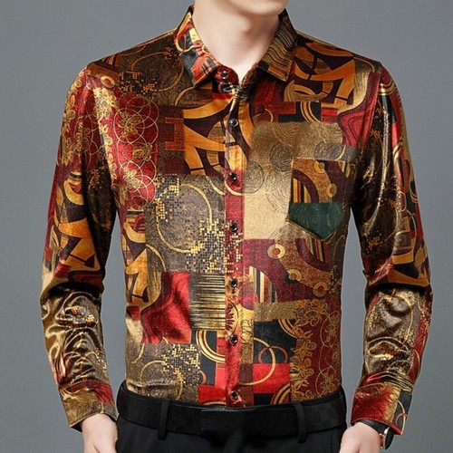 Herren floral gemustert samt - gemustert,