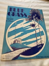 Vintage blue grass - vintage, sheet