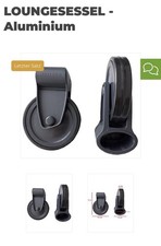 Kettler WHEELS -Set - CIRRUS - Loungesessel Anthrazit - Rollen - NP 34,95€