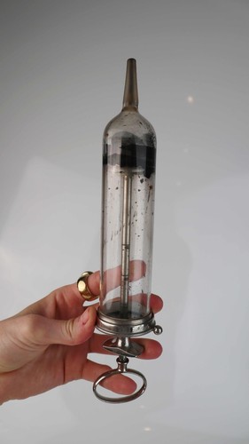 Antike metall glas spritze - antike, metall/glas-spritze