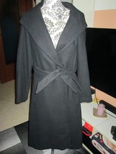 H+M Divided Damen Mantel Schwarz mit Kapuze Größe 38