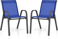 Gartenstuhl stapelbar Stapelstühle Terrassenstühle mit Armlehnen Metall