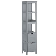 osoltus Badschrank Hochschrank Badregal Hampton 144cm GRAU