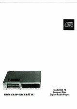 Marantz user manual Handbook Bedienungsanleitung für model CD- 73 englisch Copy