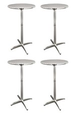 4er-Set Alu Bistrotische