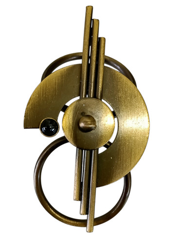 Vintage messing brosche antik - brosche,