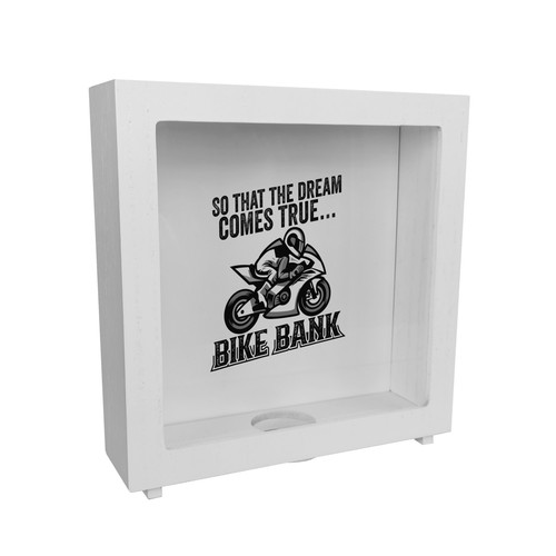 Bike bank rahmen spardose - bank, aus