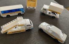 Welly Lufthansa Airport 4 Fahrzeuge + 1 Aufsteller