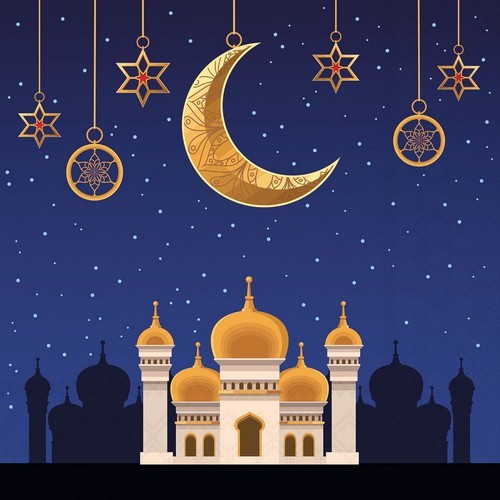 Servietten mosque night - mosque,