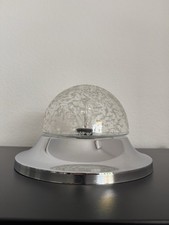 Lampe 70er Jahre Space Age Wandlampe Deckenlampe UFO Vintage Chrom Leuchte