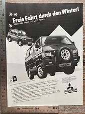 Mitsubishi L 300 Allrad Van L300 4WD Original 1983 Vintage Ad Werbung Reklame