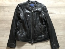 Schwarze Damen Lederjacke von