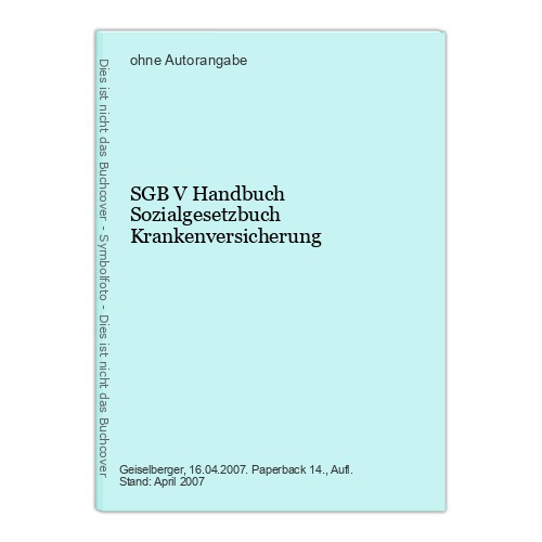 Sgb handbuch - v,