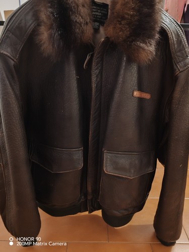 Avirex lederjacke 90er - lederjacke, jahre