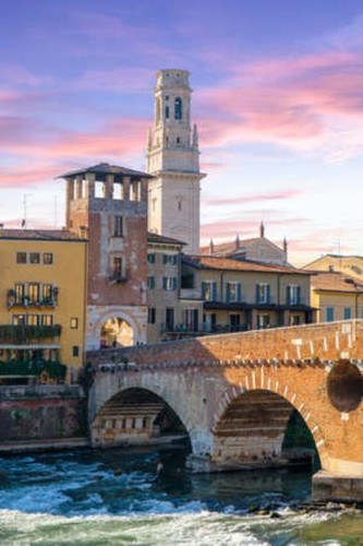 Wandbild ponte pietra bridge - pietra,