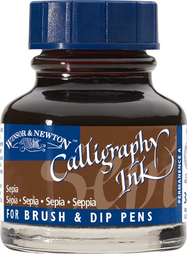 Kalligraphie tusche 30ml sepia - tusche,