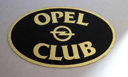 Werbe aufkleber opel club - opel,