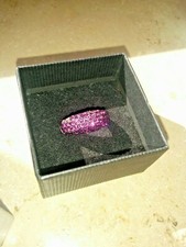 TCM Damenring Ring 925er Silber mit lila Strass, D 17,8 mm, sehr schön