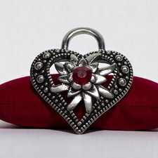 5 Stück Herz / Edelweiß