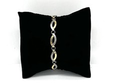 Armband, Bicolor, Muster, Titan/ Vergoldet, 18 cm lang, Boccia