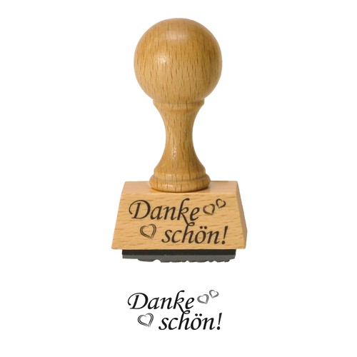 Dankeschön holzstempel - dankeschön,